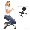 Ergonomikus térdelőszék, rózsaszín/bükkfa, GROCO