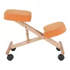 Ergonomikus térdelőszék, narancs/bükkfa, FLONET
