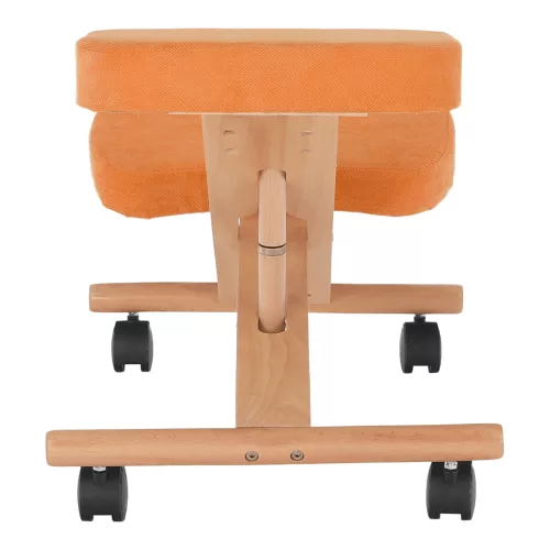 Ergonomikus térdelőszék, narancs/bükkfa, FLONET