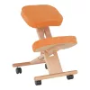 Ergonomikus térdelőszék, narancs/bükkfa, FLONET