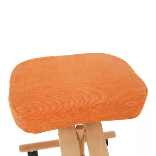 Ergonomikus térdelőszék, narancs/bükkfa, FLONET