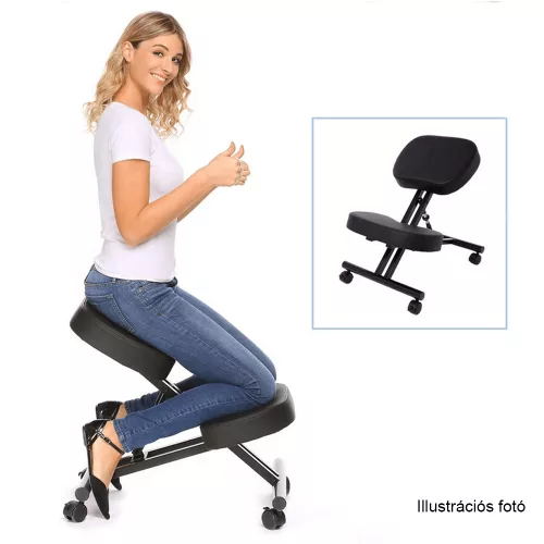 Ergonomikus zsámoly, bézs/fekete, RUFUS