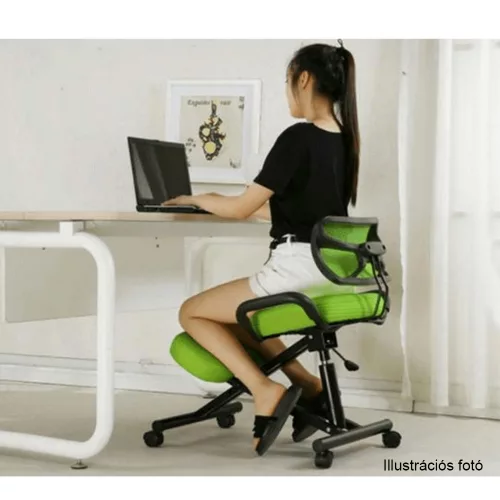Ergonomikus zsámoly, zöld/fekete, RUFUS