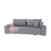 Kinyitható heverő, világosszürke, KEVAN BIG SOFA