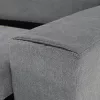 Kinyitható heverő, világosszürke, KEVAN BIG SOFA