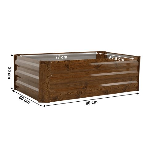 Magasított virágágy, barna, acél, NONKY TYP 2