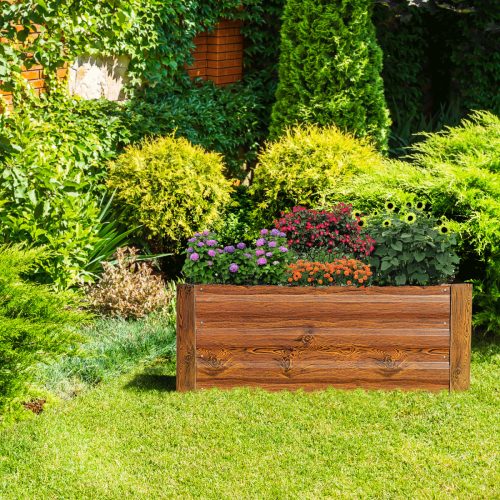 Magasított virágágy, barna, acél, NONKY TYP 3