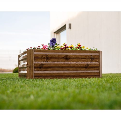 Magasított virágágy, barna, acél, NONKY TYP 3