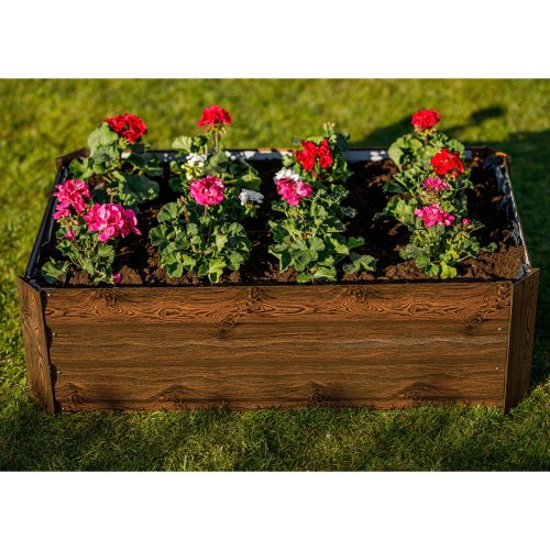 Magasított virágágy, barna, acél, NONKY TYP 4