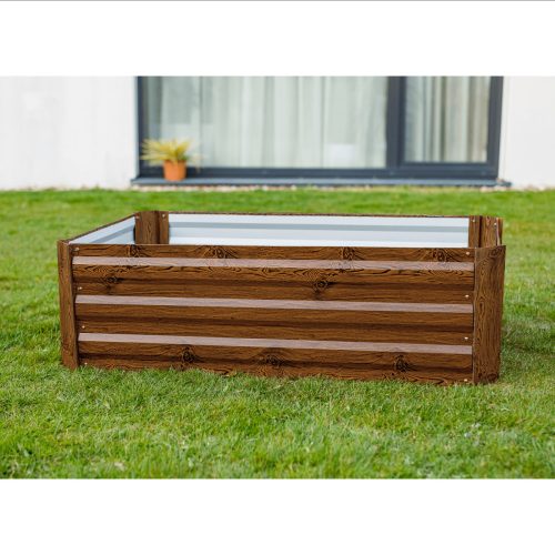 Magasított virágágy, barna, acél, NONKY TYP 4