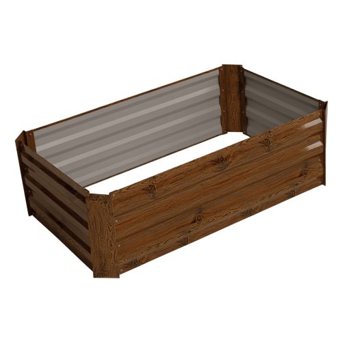 Magasított virágágy, barna, acél, NONKY TYP 5