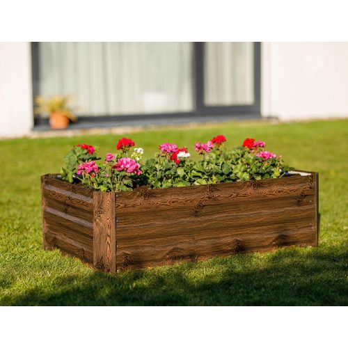 Magasított virágágy, barna, acél, NONKY TYP 5