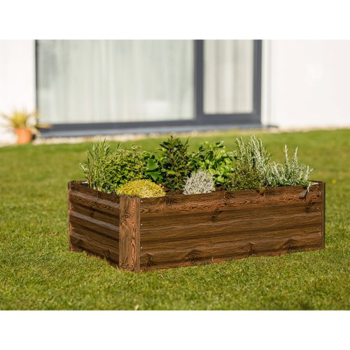 Magasított virágágy, barna, acél, NONKY TYP 5