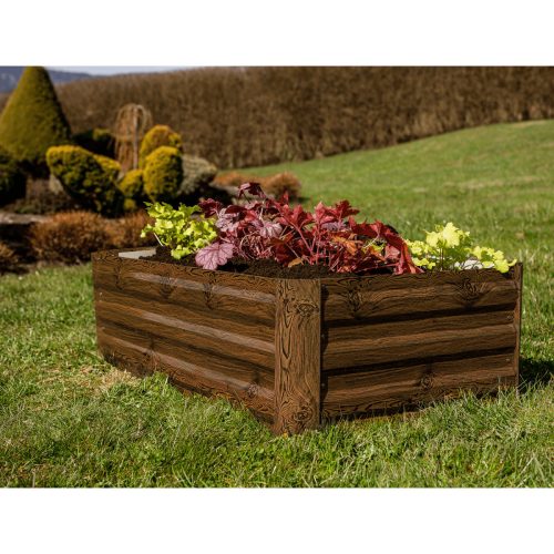 Magasított virágágy, barna, acél, NONKY TYP 5