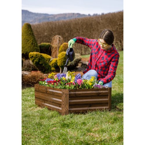 Magasított virágágy, barna, acél, NONKY TYP 5