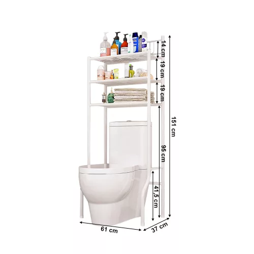 Polc a WC fölé, fehér, REMIN
