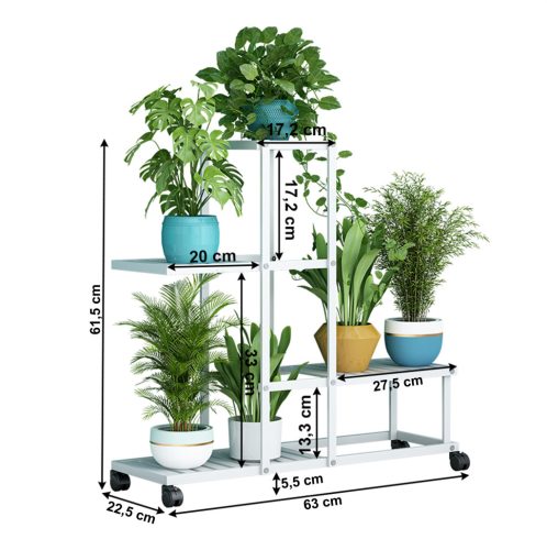 Többfunkciós polcállvány, fehér, MAVERO