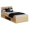 Ágykeret, 90x200, sonoma tölgyfa, MICHIGAN NEW