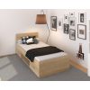 Ágykeret, 90x200, sonoma tölgyfa, MICHIGAN NEW