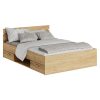 Ágykeret, 140x200, sonoma tölgyfa, MICHIGAN NEW