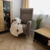 Füles fotel, barna/tölgy, SAMY
