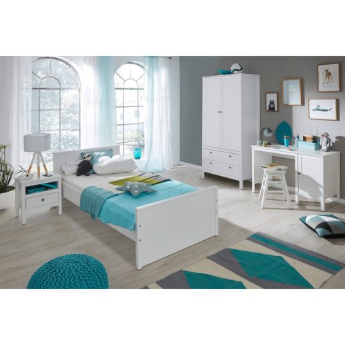 Ágy, fehér, 90x200, OLJE