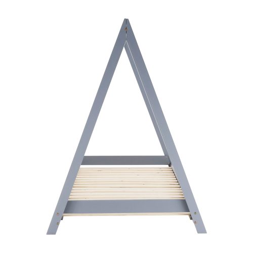 Montessori ágy, szürke, tűnyalábos fenyőfa, GROSI