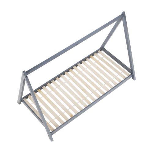 Montessori ágy, szürke, tűnyalábos fenyőfa, GROSI