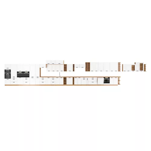 Magas szekrény beépített sütőhöz, fehér/artisan tölgy, LULA 60 DP-210 2F