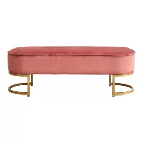   Dizájnos pad, rózsaszín Velvet szövet/gold króm-arany, MIRILA NEW