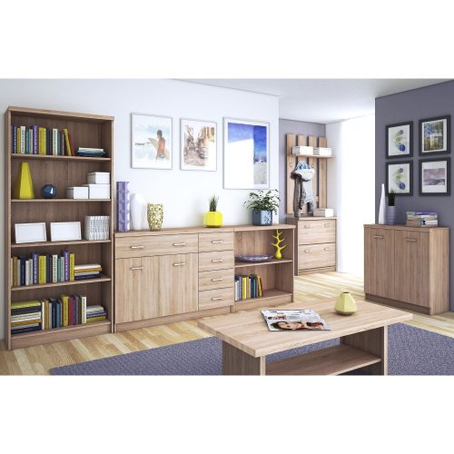 Alacsony nyitott polcos szekrény 80, sonoma tölgy, TOPTY TYP 28