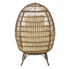 Rattan fotel, természetes/fekete/bézs, KARMEN
