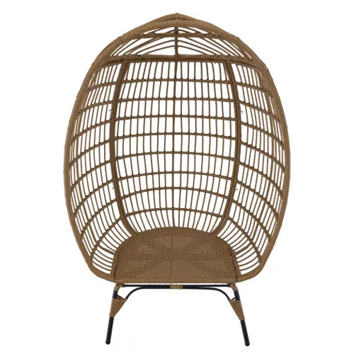 Rattan fotel, természetes/fekete/bézs, KARMEN