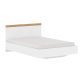 Ágy, 120x200, fehér/wotan tölgy, VILGO