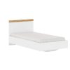 Ágy, 90x200, fehér/wotan tölgy, VILGO