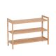Cipőtartó, 3 polcos, bambusz, KRENO