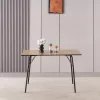 Étkezőasztal, artisan tölgy/fekete, 120x75x75 cm, NALAK TYP 2