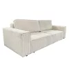Kihúzható heverő, bézs, HARPERA BIG SOFA