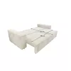 Kihúzható heverő, bézs, HARPERA BIG SOFA