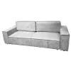 Kihúzható heverő, világosszürke, HARPERA BIG SOFA
