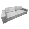 Kihúzható heverő, világosszürke, HARPERA BIG SOFA