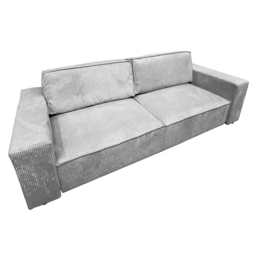 Kihúzható heverő, világosszürke, HARPERA BIG SOFA