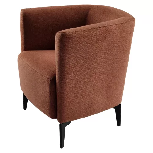 Design fotel, terrakotta/fekete, KAPY