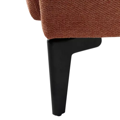 Design fotel, terrakotta/fekete, KAPY