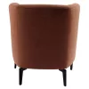 Design fotel, terrakotta/fekete, KAPY
