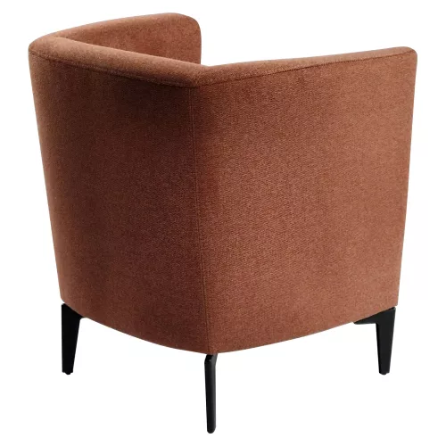 Design fotel, terrakotta/fekete, KAPY