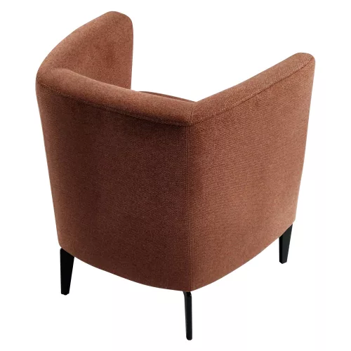 Design fotel, terrakotta/fekete, KAPY