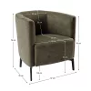 Design fotel, zöld/fekete, KAPY