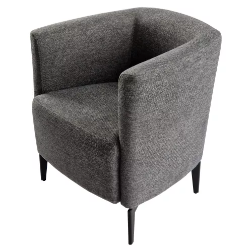 Design fotel, szürke/fekete, KAPY