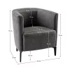 Design fotel, szürke/fekete, KAPY